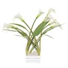 John-Richard Windblown Callas Modern Slender Vase Faux Floral Arrangement