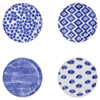 Santorini Global Bazaar Blue Ceramic Assorted Cocktail Plates - Set of 4
