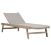 Dion Coastal Grey Woven Rope Washed Natural Teak Adjustable Outdoor Chaise Lounge