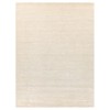 Simon Modern Classic Cream Wool Textured Solid Hand Knotted Rug - 6'x9'