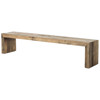 Wynn Rustic Lodge Brown Reclaimed Pine Wood Entryway Bench