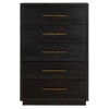 Dorwin Industrial Loft Espresso Brown Wood 5 Drawer Dresser