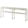 Beckett Modern Classic Seasalt White Pine Wood Console Table