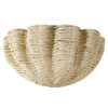 Palecek Isla Coastal Beach Natural Abaca Rope Antique Gold Metal Flush Mount