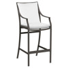 Monaco French Slate Grey Aluminum Outdoor Bar Stool
