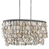 Sagg Coastal Beach Oyster Shell Wrought Iron Island Light