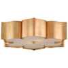 Jalbala Updated Traditional Antique Gold Lotus Flush Mount