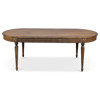 Clark French Country Brown Pine Wood Oval Dining Table - 89"W