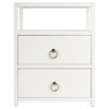 Allura Modern Classic White Wood Nightstand