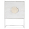 Cilla Modern Classic Off White Mango Wood Nightstand