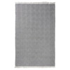 Amari Modern Classic Grey Herringbone Patterned Indoor Outdoor Rug - 9'x12'