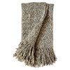 Maya Coastal Beach Grey Marble Pattern Wool Handwoven Throw Blanket