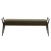Mark Mid Century Dark Green Upholstered Velvet Black Steel Entryway Bench