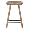 Jimmy Rustic Lodge Natural Matte Solid Wood Counter Stool