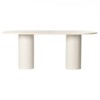Gary Modern Classic Cream Solid Marble Oval Dining Table - 78''W