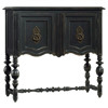 Charles French Country Distressed Black Wood Cabinet