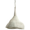 Palecek Jaden Coastal Beach Whitewash Lampakanai Rope Wide Shaded Chandelier