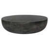 Bailey Industrial Loft Grey Aluminum Drum Outdoor Coffee Table