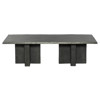 Hanne Mid Century Modern Grey Aluminum Rectangular Outdoor Coffee Table