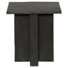Hanne Mid Century Modern Grey Aluminum Square Outdoor Pedestal End Table