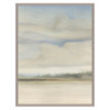 Misty French Country Blue Sky Neutral Landscape Grey Frame Painting I - 40x30
