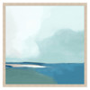 Cali Coastal Beach Blue Seascape Natural Frame Horizon Painting I - 40x40