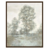 Terry French Country Green Forest Landscape Dark Brown Frame Painting I - 45x36