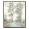 Terry French Country Green Forest Landscape Dark Brown Frame Painting II - 45x36