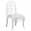 Loop Regency White Lacquer Looped Side Chair