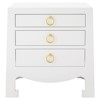 Jacqui Updated Traditional Chiffon White Wood Nightstand