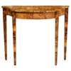 Calag French Country Brown Burl Wood Console Table