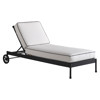 Pavlova French White Sunbrella Aluminum Outdoor Chaise Lounge