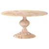 Frida French Country Whitewash Brown Mango Wood Round Dining Table - 60"W