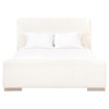 Evren Modern Classic White Boucle Performance Upholstered Bed - Queen