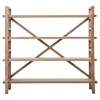 Rafal Rustic Lodge Brown Reclaimed Wood Open Bookshelf