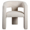Yelena Modern Classic White Upholstered Boucle Occasional Barrel Chair