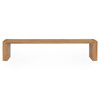 Patton Modern Classic Natural Brown Oak Wood Dining Bench - Large