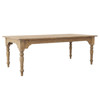Vaughn French Country Light Brown Pine Wood Rectangular Dining Table - 84"W