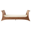 Quinn Coastal Beach Brown Handwoven Rattan Daybed