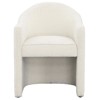 Thomas Modern Classic White Boucle Upholstered Dining Arm Chair