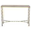 Malachi Hollywood Regency Brass Plated Iron Spike Marble Console