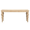 Jared French Country Brown Mango Wood Rectangular Console Table