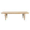 Jared French Country Brown Mango Wood Rectangular Dining Table - 110"W