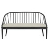 Walker Rustic Lodge Beige Performance Black Wood Windsor Dining Bench