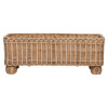 Juliska Provence Coastal Whitewash Woven Rattan Rectangular Planter