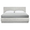 Skylar Modern Classic Beach Heather Channel Tufted Bed - King