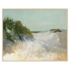 Yesha French Country Blue Dunes Landscape Natural Frame Painting - 42x52