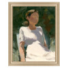 Layla Modern Classic Green Champagne Frame Painting 2 - 25x20