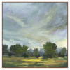 Jansen French Country Green Landscape Brown Frame Painting - 59x59