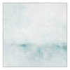 Sky Modern Classic Light Blue Mist Abstract White Frame Painting - 47x47